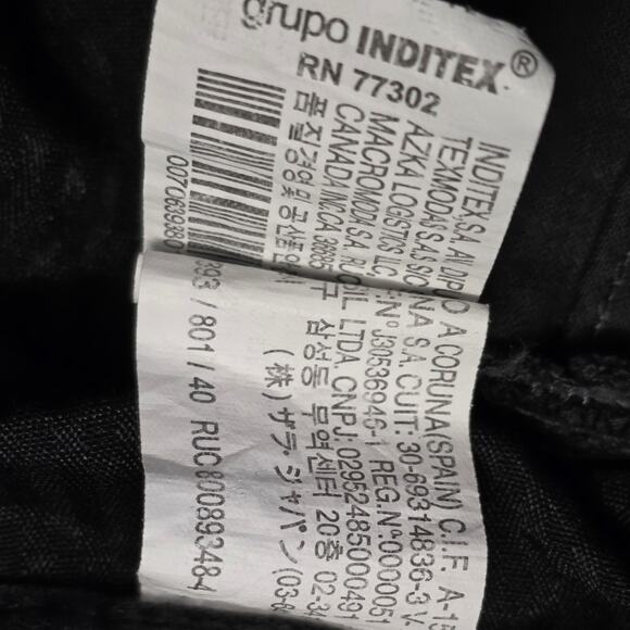 Zara Man Modern Flat Front Pants Men’s 31 Black Casual Slim Fit - Picture 6 of 6